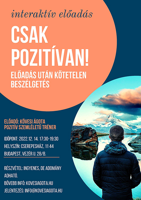 CSAK POZITÍVAN! – interaktív előadás 